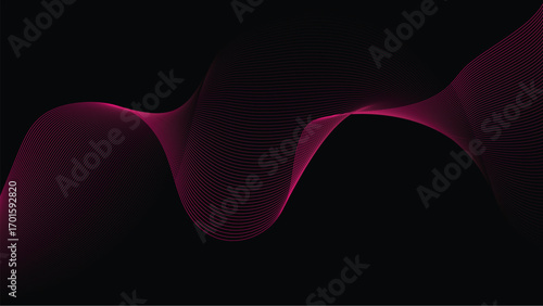 Dynamic Abstract Line Wave Gradient Background Vector, Minimalist Cover Template with Vibrant Flow, Ideal for Posters, Banners, Flyers, Music & Advertising.