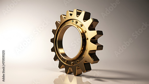 Wallpaper Mural Stunning golden gear illustration shines representing precision, engineering, and mechanical processes Torontodigital.ca