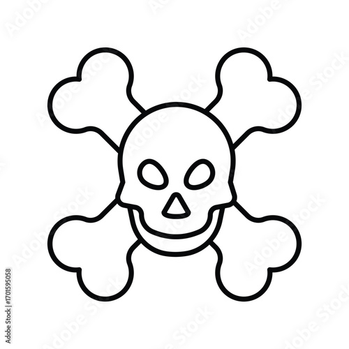 Lethal icon with white background vector stock illustration