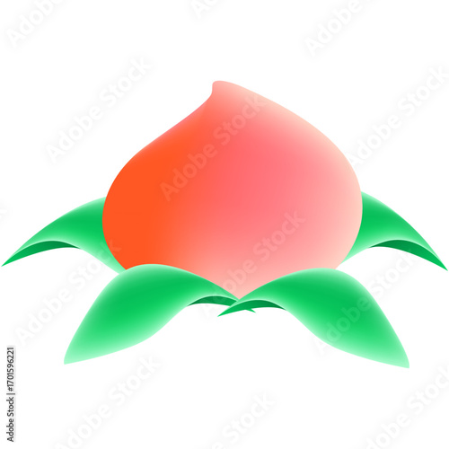 Plum Fruit Illustration with Gradient Mesh Style