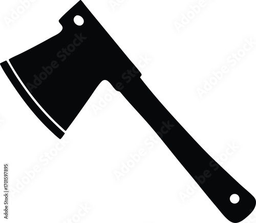 Chopping axe vector icon.