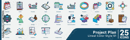 Project Plan Bundle H25 V01 Lineal Color