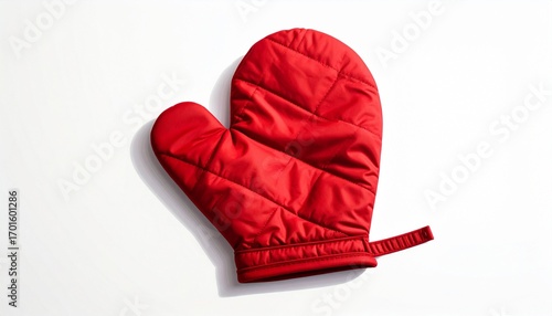 red gloves on the white 