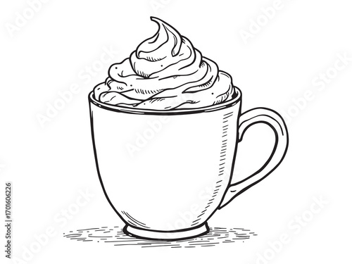 Cozy winter mug for relaxing tea