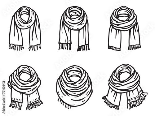 Cozy winter scarf knitted comfort wear