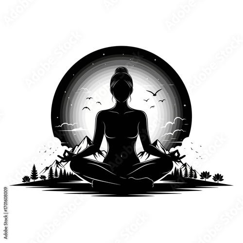 Find inner peace with mindful meditation in nature during a calming yoga retreat for holistic wellness