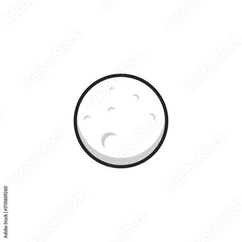 illustration of the moon with bright light
