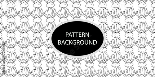 Outline popular coral reef pattern background. Coral reef or seaweeds vector underwater plant icons. Naive style leaves, algae or fronds. Hand drawn vector ink illustration. Corals and seaweed. 