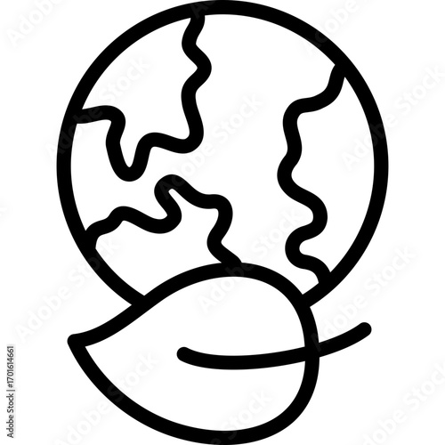 conservation icon illustration design with outline