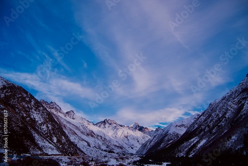 Spiti Vlley Himalayan mountains in winter