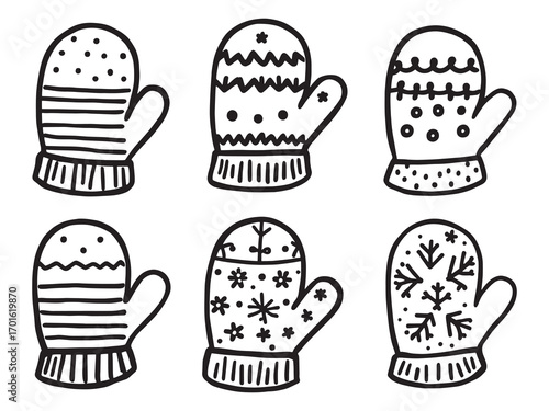Cozy winter mittens classic seasonal fashion