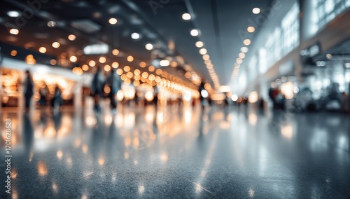 Wallpaper Mural Blurred interior of a busy airport terminal Torontodigital.ca