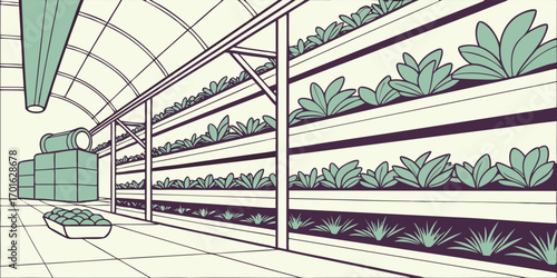Vertical Farming Greenhouse Technology for Sustainable Urban Agriculture Production