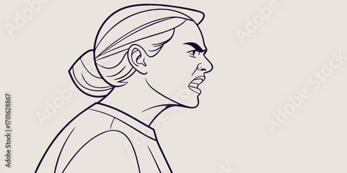 An Angry Person Shouting With Rage and Frustration