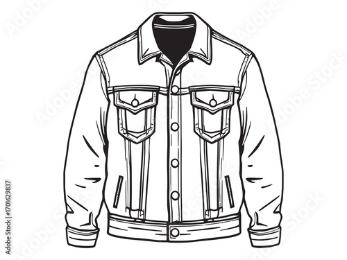 Denim jacket durable warm seasonal clothing