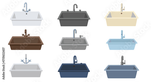 Colorful kitchen sink designs collection for home improvement and interior inspiration