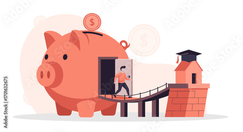 Piggy Bank Bridge to Education and Financial Growth.