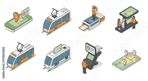 Urban transport and navigation: modern isometric designs for efficient commuting