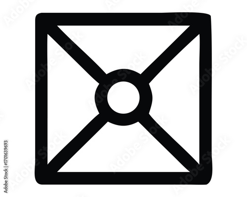 Nuclear power warning symbol isolated on a white background illustration