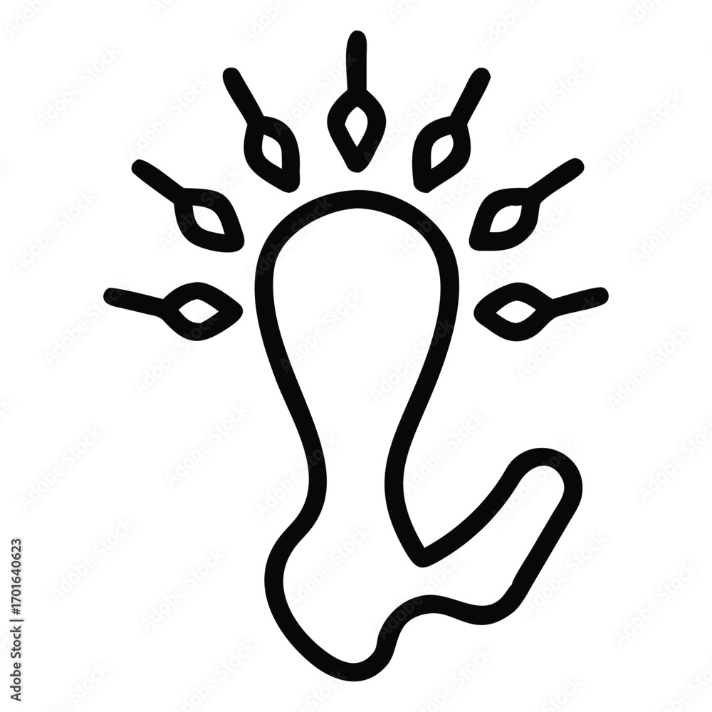 Obraz premium Footprint on white background vector illustration