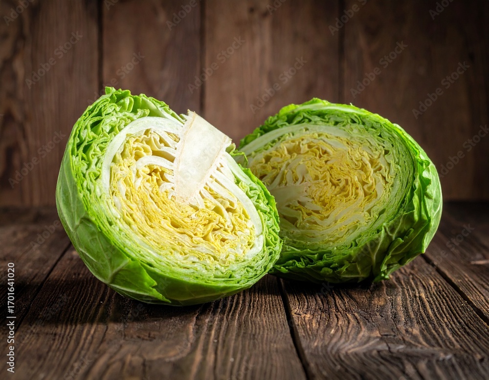 Fototapeta premium Cabbage Photography – Fresh Organic Leafy Green