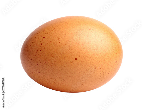 Whole Chicken Egg Poultry Food Protein with Brown Shell Realistic Photography Isolated on Transparent Background