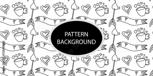 Popular outline love nature. doodle christmas concept, autumn, astract doodles pattern. for textile, paper gifting ox
