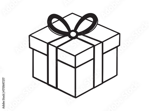 gift box with a ribbon elegantly wrapped present