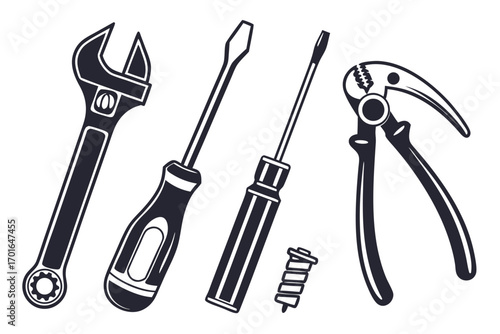 Collection of Hand Tools for Repair and Construction.