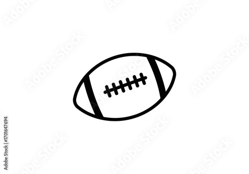 Illustration of an American football with laces.