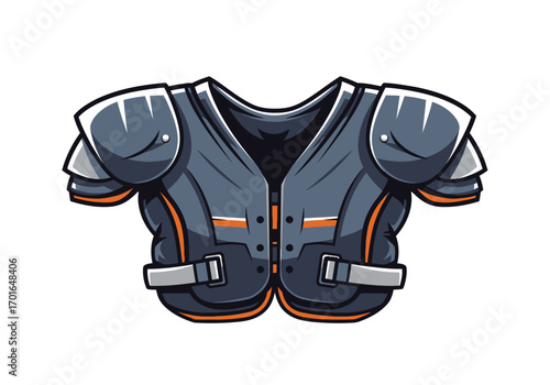 American football shoulder pads illustration