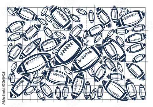 American Football Balls Pattern