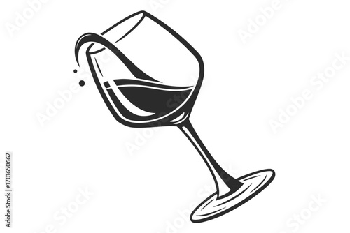 Red Wine Pouring into Glass.