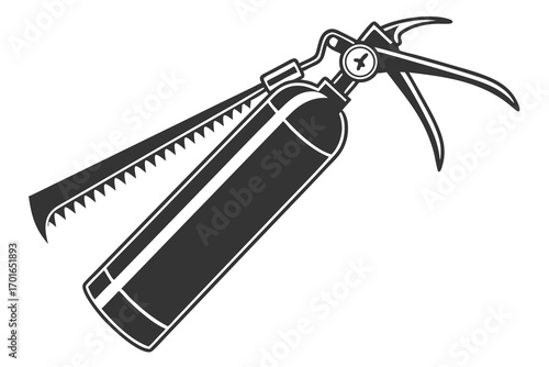 Stylized Fire Extinguisher Icon.