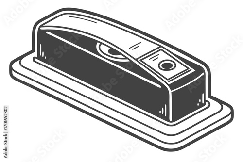 Vintage Stapler Office Supply Icon.
