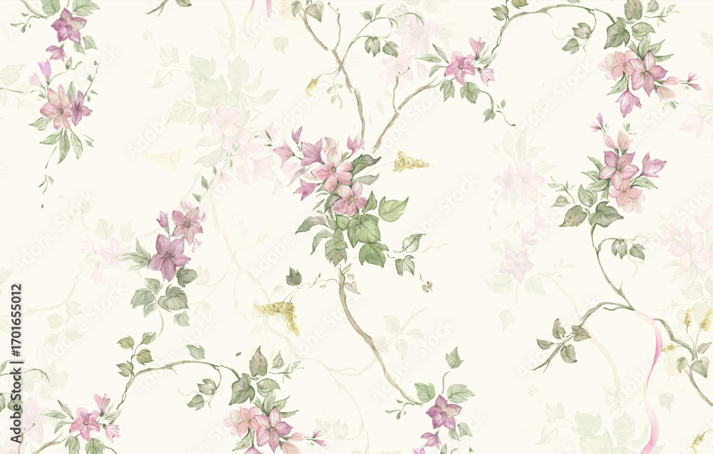 Fototapeta premium Varied Floral And Whimsical Patterned Decorative Paper Assortment