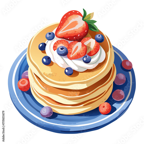 pancakes with strawberries