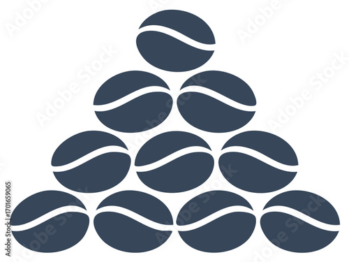 Coffee Bean Pile Pyramid Grouping Coffee beans Coffee Bean Arrangement