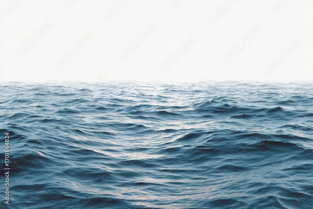 Naklejka premium Still ocean water, soft light