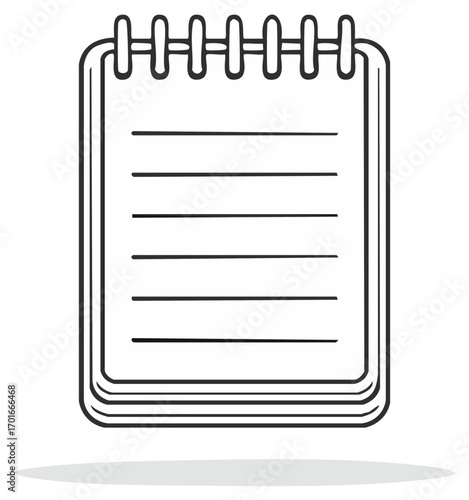 Outline Style Notepad with Lines for Writing and Note taking for School Office Home