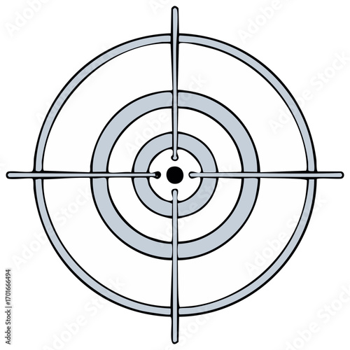 Abstract target illustration with concentric circles and a crosshair