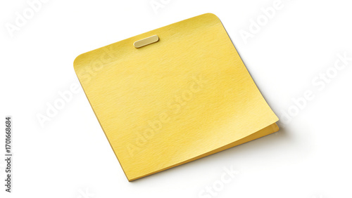 yellow sticky note with white background