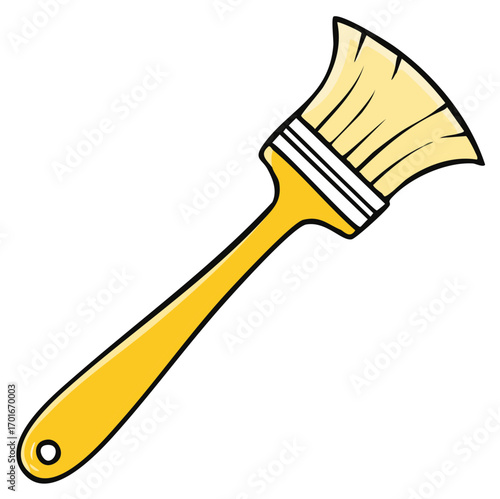 Cartoon paint brush illustration, isolated on white background