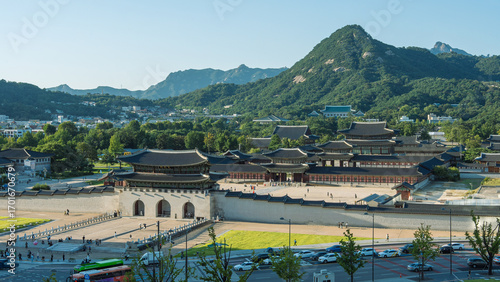 Photography 서울특별시 광화문과 북악산 전체 모습입니다