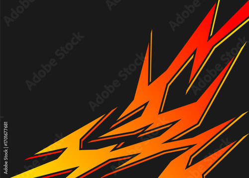 Abstract background with geometric spike pattern and with some copy space area