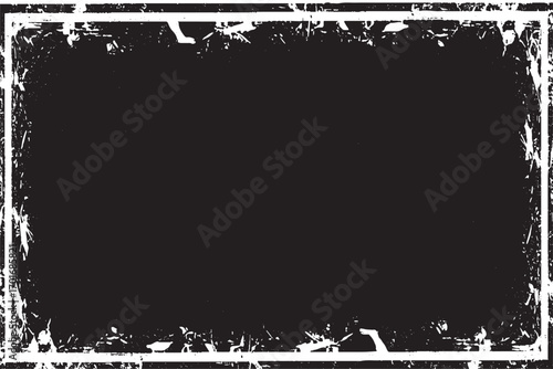 Inverted Grunge Frame with Solid Black Fill

