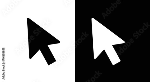 Opposing Arrows: A modern digital art piece featuring two opposing arrow symbols, one black and one white, set against a contrasting monochrome backdrop.