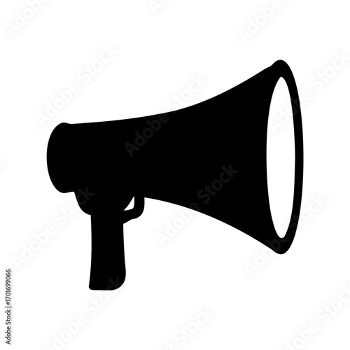 Campaign icon vector, megaphone silhouette