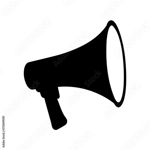Campaign icon vector, megaphone silhouette