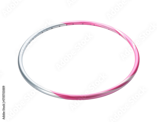Pink hula hoop icon isolated on a white background.